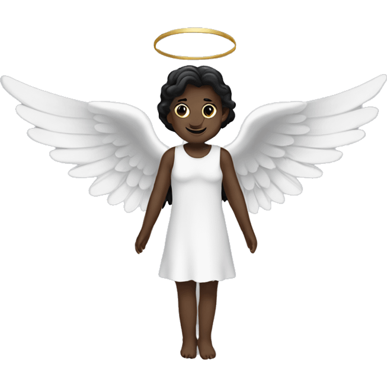 Angel with black wings emoji