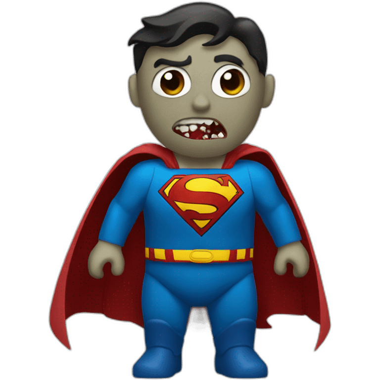 Superman as a zombie emoji