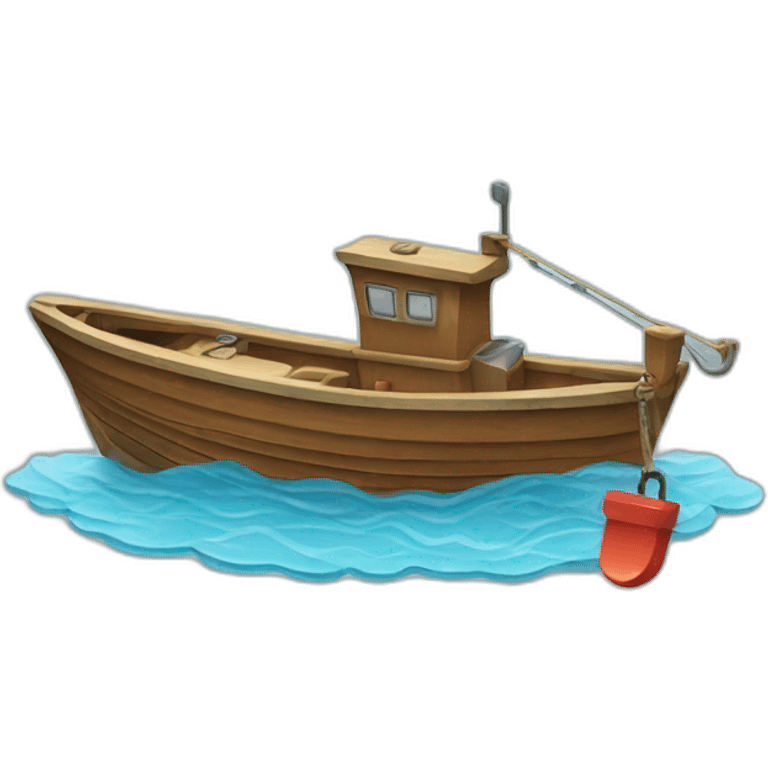 fishin boat with hook emoji