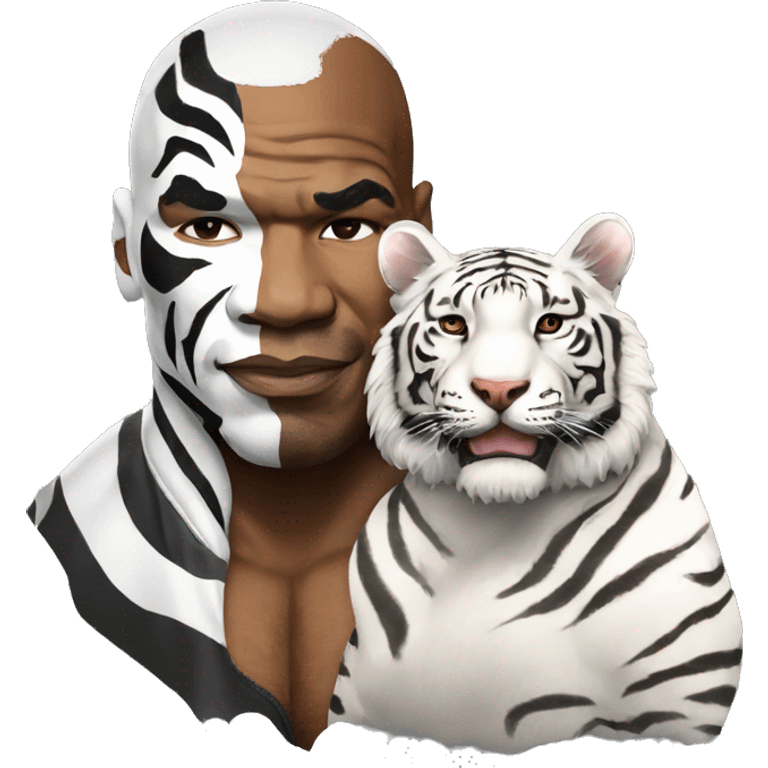 Mike tyson with white tiger emoji