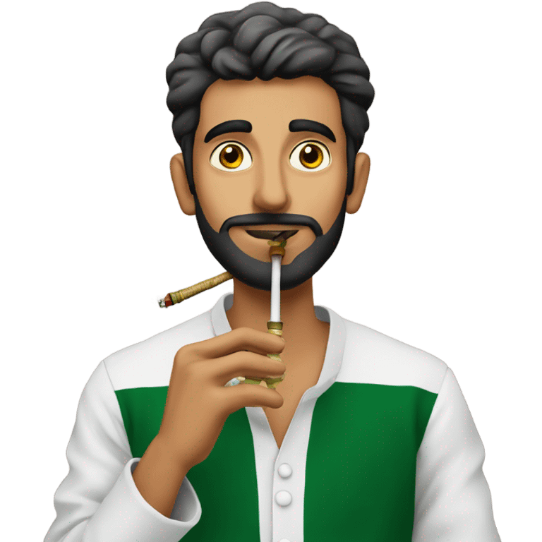 Pakistan guy smoking hookah emoji