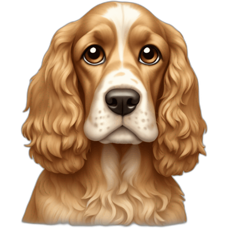 Dog-golden-english-cocker-spaniel-full-body emoji