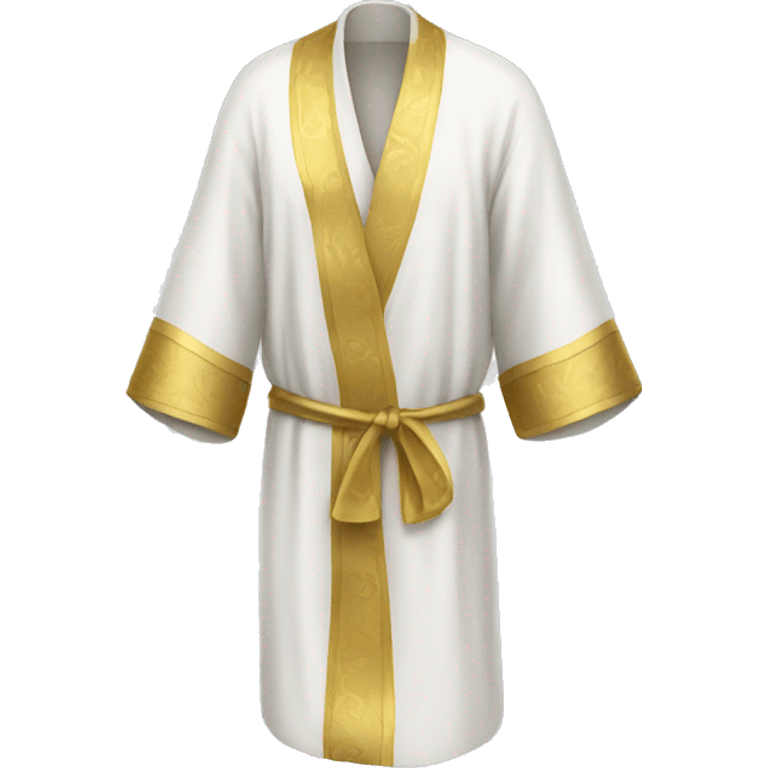 white and gold robe emoji