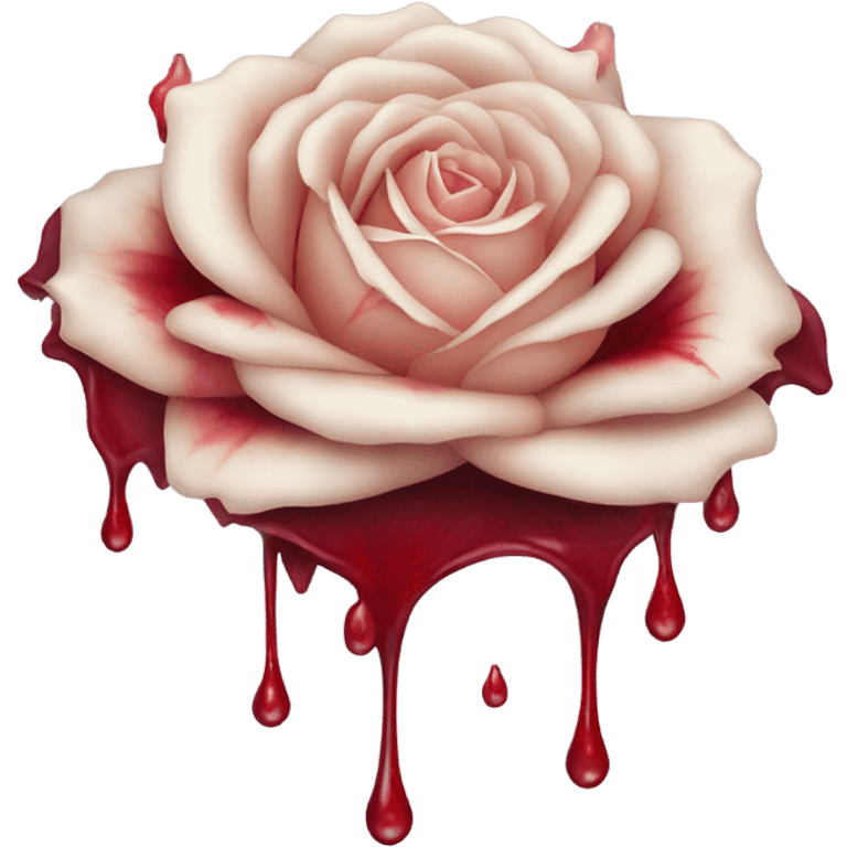 dark rose with blood dripping  emoji