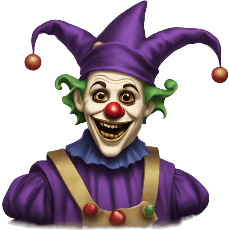 vintage scary jester  emoji