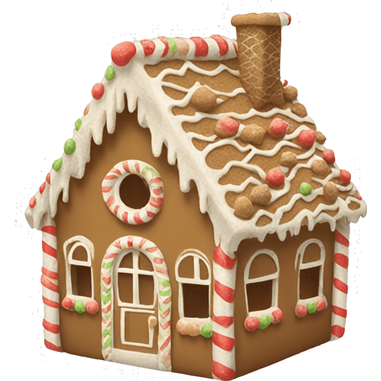 beige gingerbread house emoji