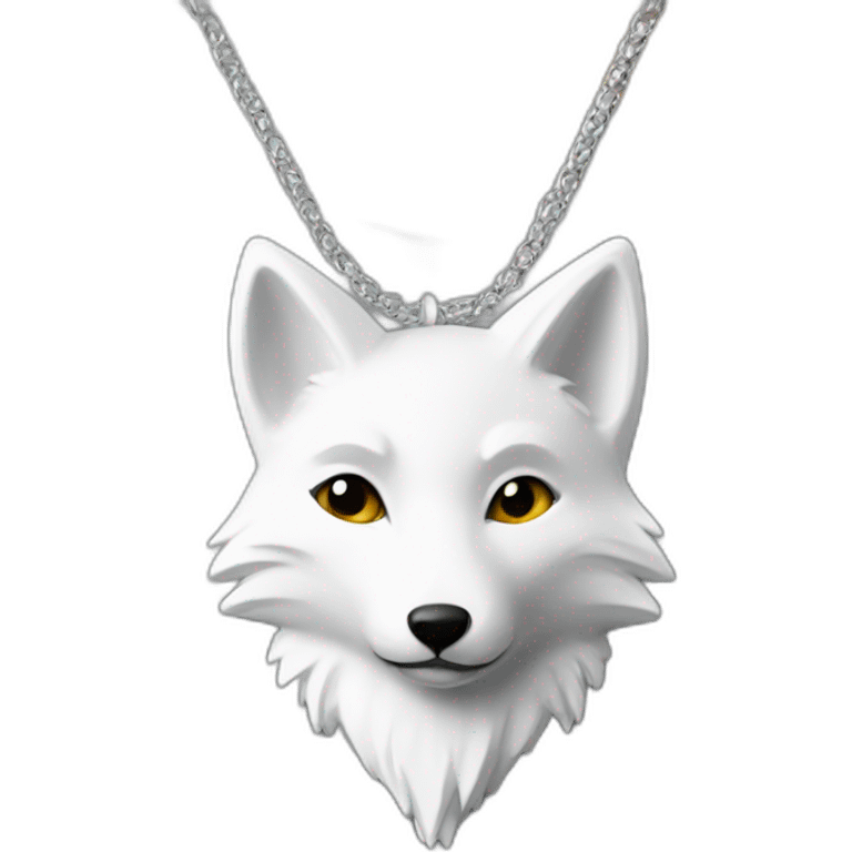 white fox necklace emoji