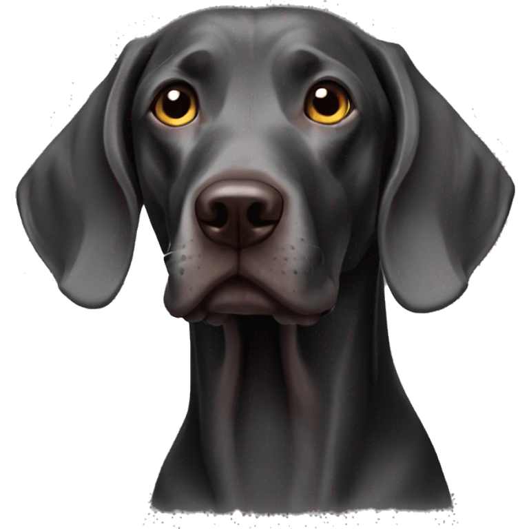 Black Weimaraner emoji