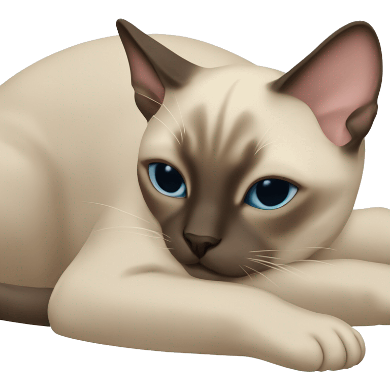 siamese cat sleeping ￼ emoji