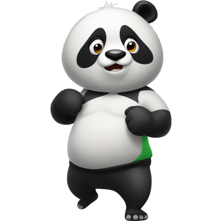 panda doing crossfit emoji