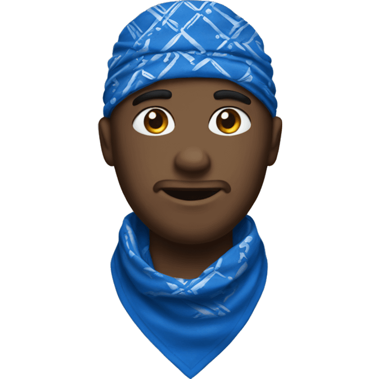 Blue bandana  emoji