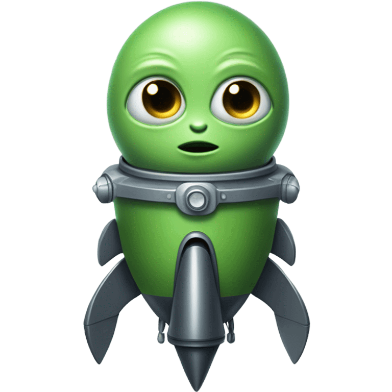 Alien on a rocket emoji