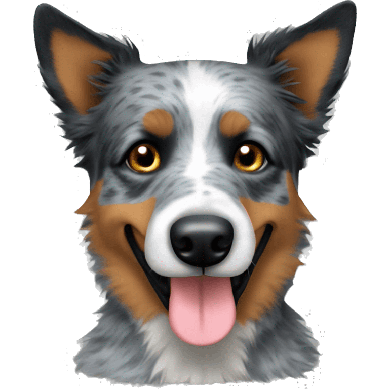 Long haired Blue heeler emoji