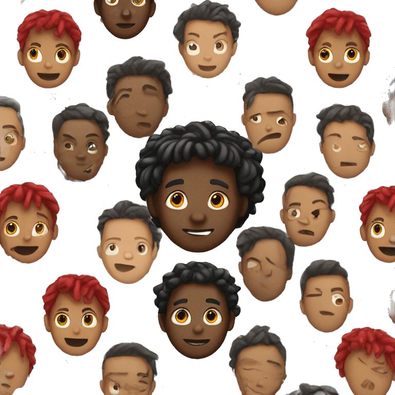 Black boy with red locs emoji