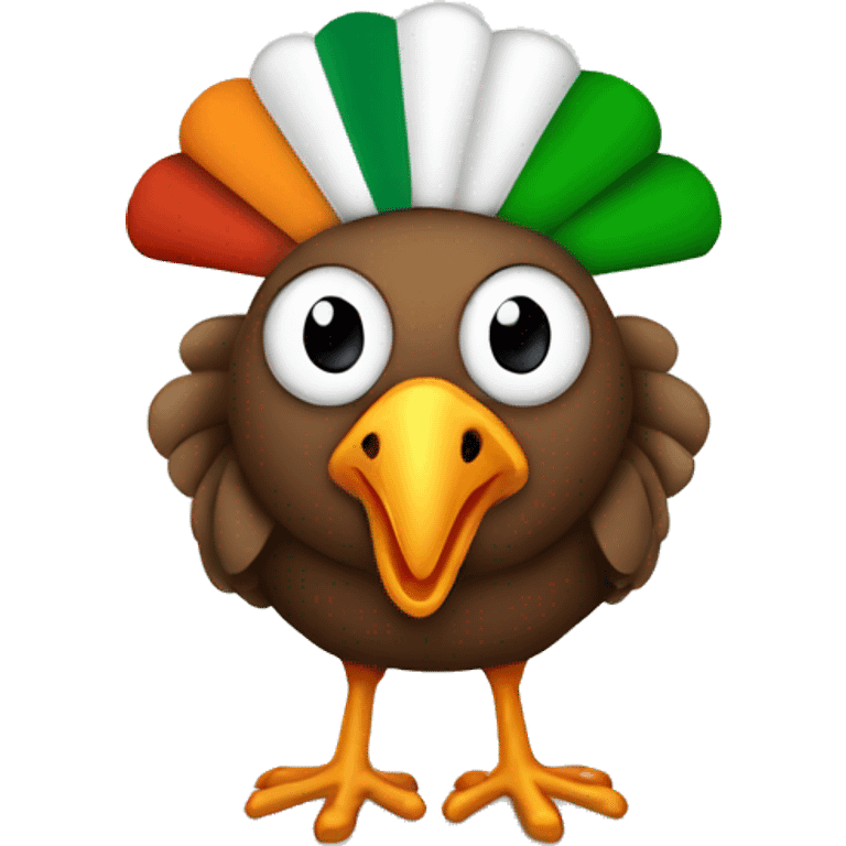 Turkey with an Irish flag  emoji