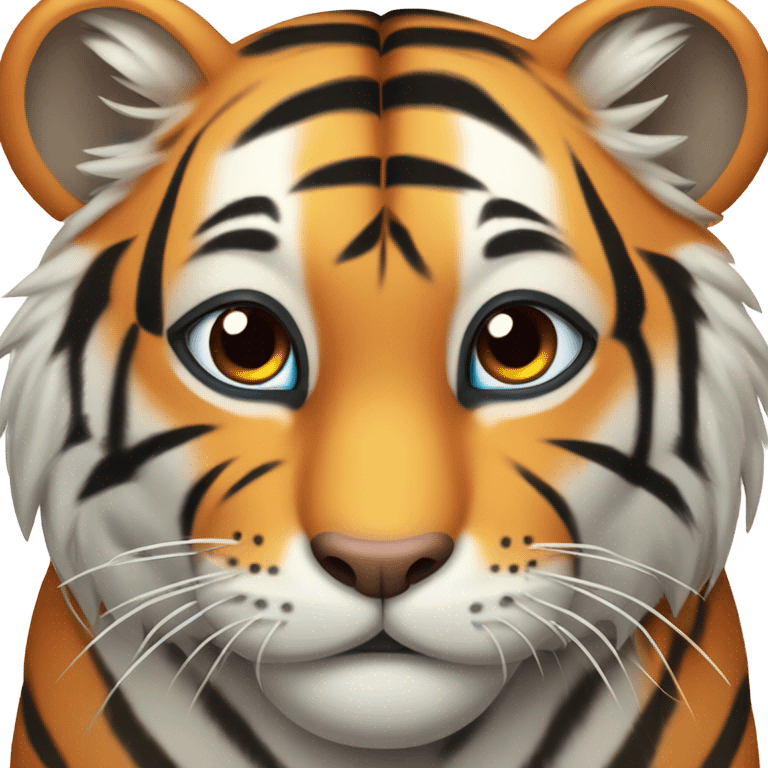 Tiger in love emoji