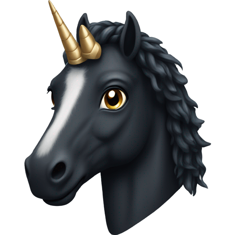 Black unicorn emoji