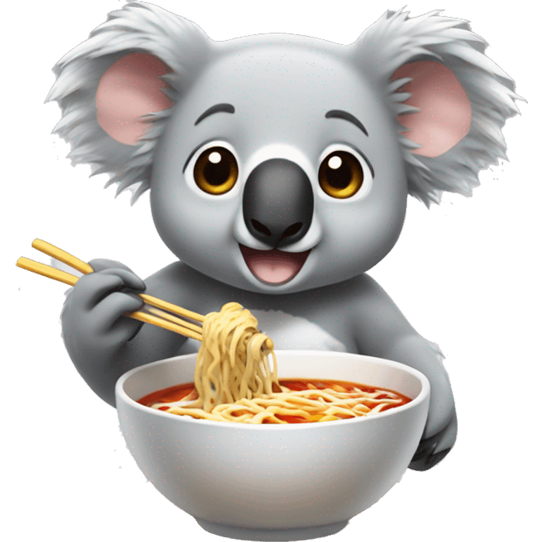 koala eating ramen emoji