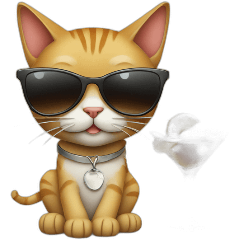 cat-with-sunglasses-drinking-martini emoji