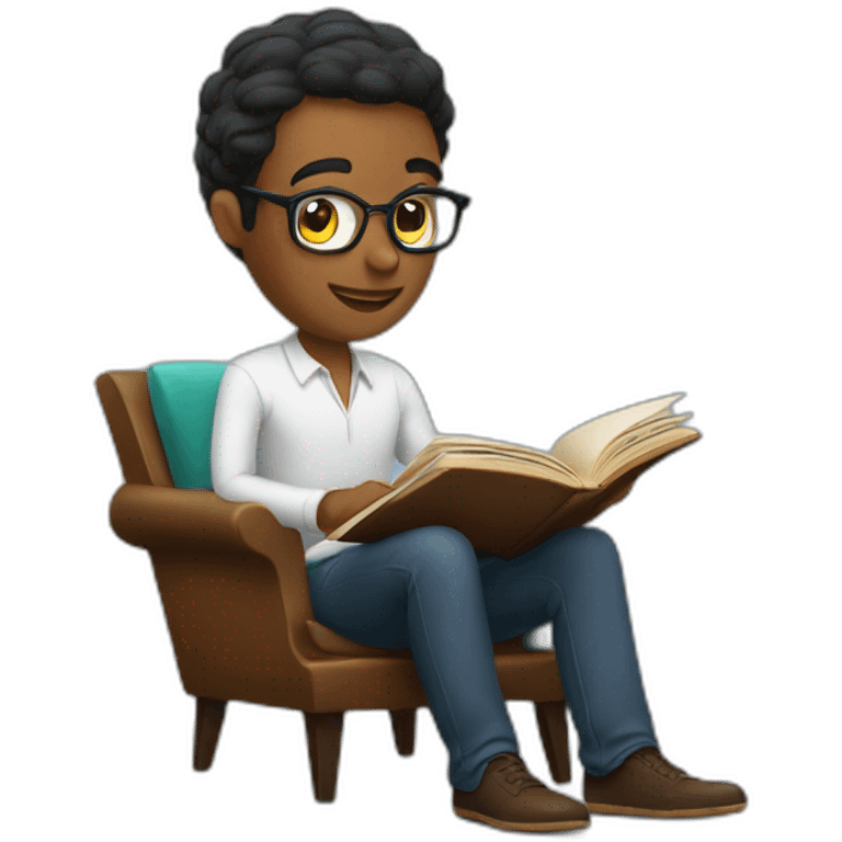 entrepreneur reading a book emoji