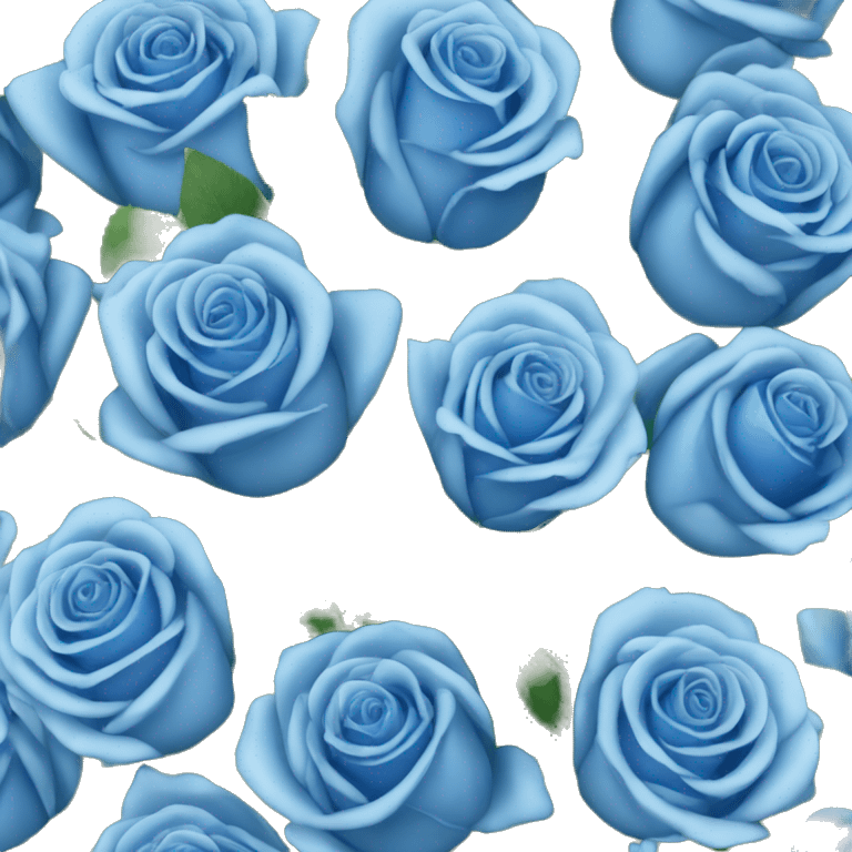 bouquet of 49 blue roses emoji