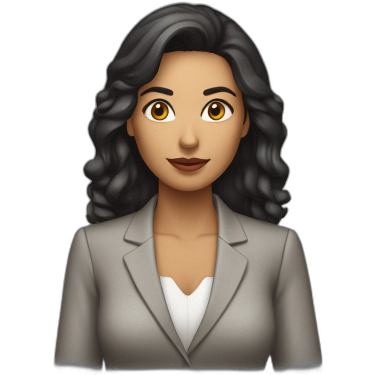 Mulher morena Secretária executiva emoji