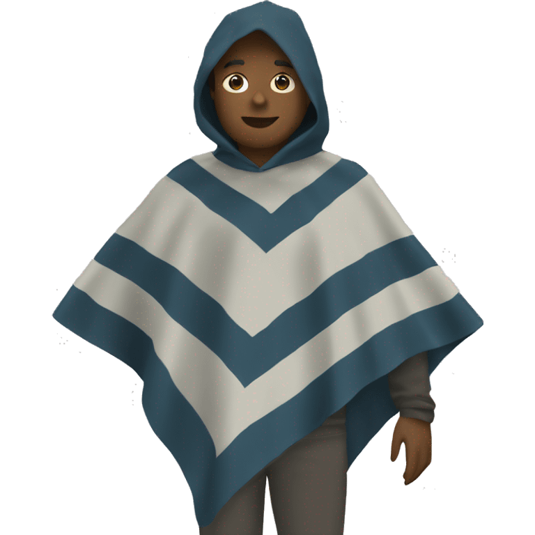 poncho with stripes  emoji