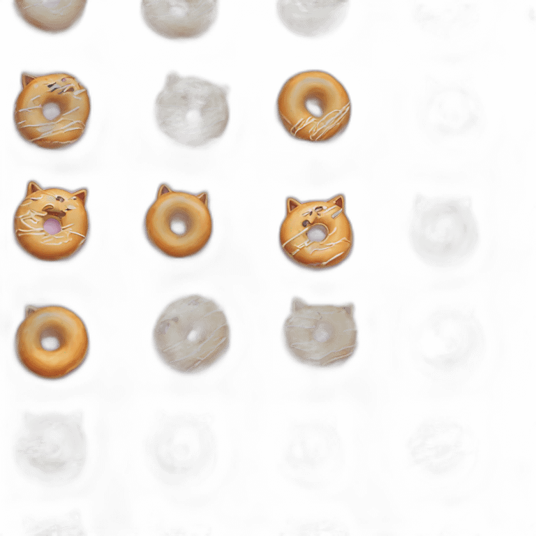 Cat donut emoji