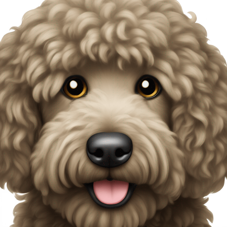  black golden doodle emoji