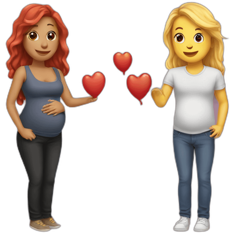 Gay Best friends &pregnant love emoji