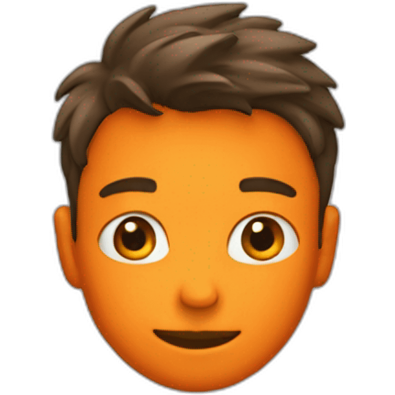 the boy behind the orange laptop emoji