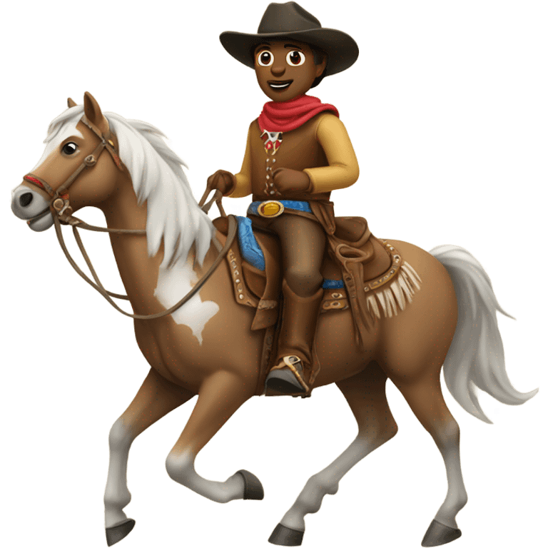 Cowboy riding a horse  emoji