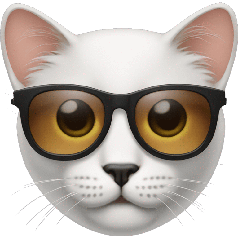 Cat with sunglasses and nosepin emoji