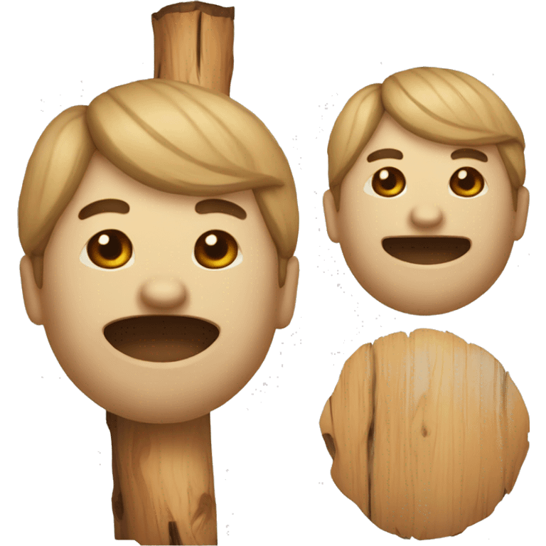 huevera de madera emoji