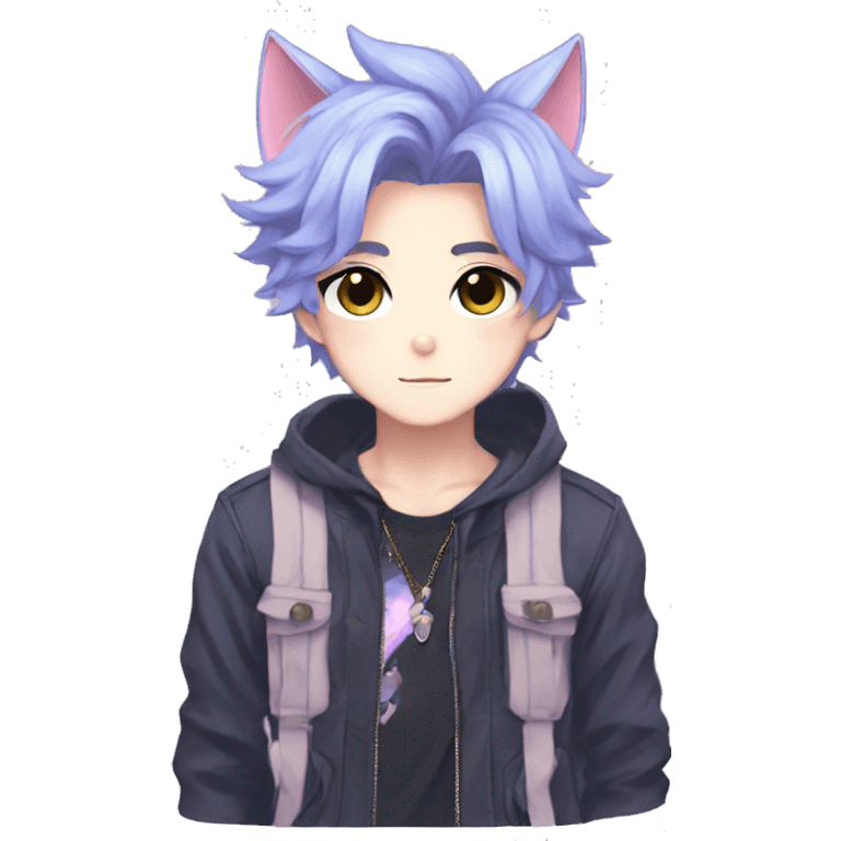 Cute Edgy Attractive Gorgeous Kawaii Pastel Anime Catboy emoji