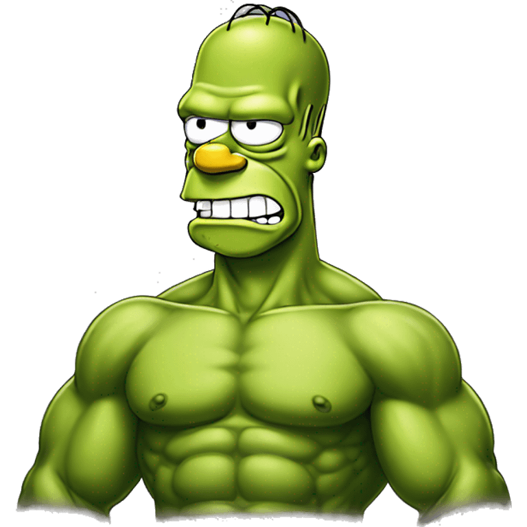 Homer Simpson wearing hulk outfit  emoji