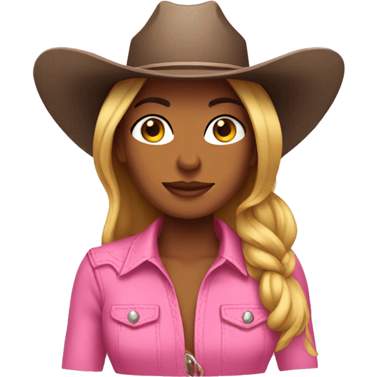 Pink cowgirl emoji