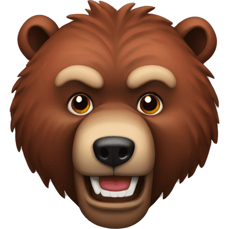 red grizzly emoji