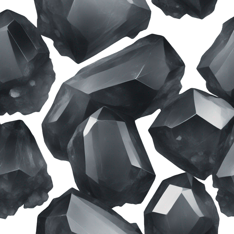 Black quartz crystal cluster  emoji