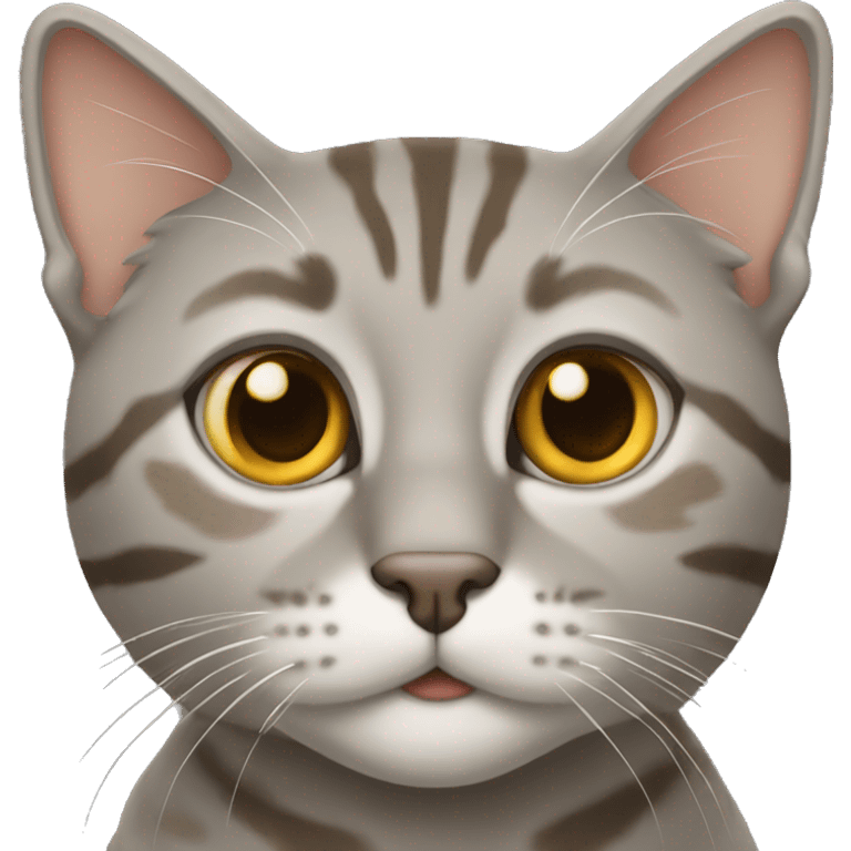 grey and tan tabby cat emoji