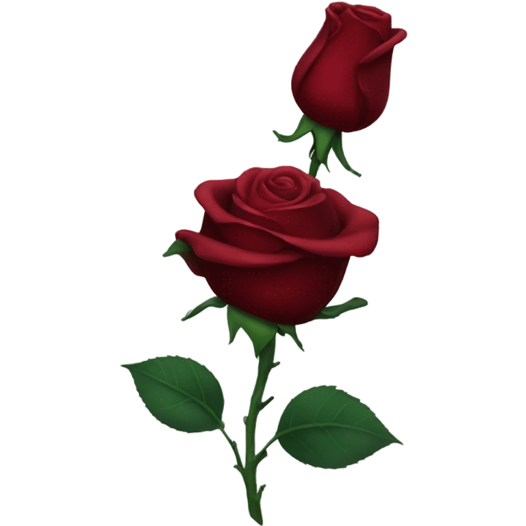 Dark red rose emoji