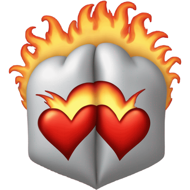 a big beautiful red heart with flame emoji