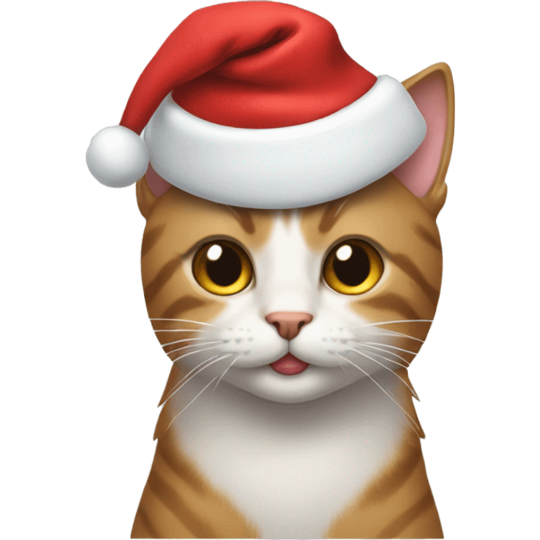 cat with a santa hat emoji