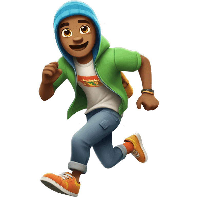 jake from subway surfers running emoji