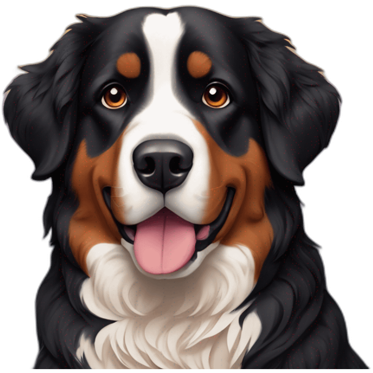 bernese mountain dog sunset emoji