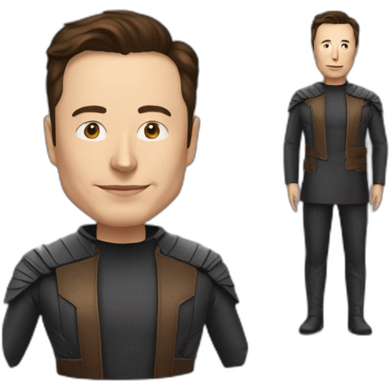 Elon musk En tenue de cambrioleur avec un masque et une matraque emoji