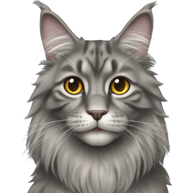 Grey maine coon emoji