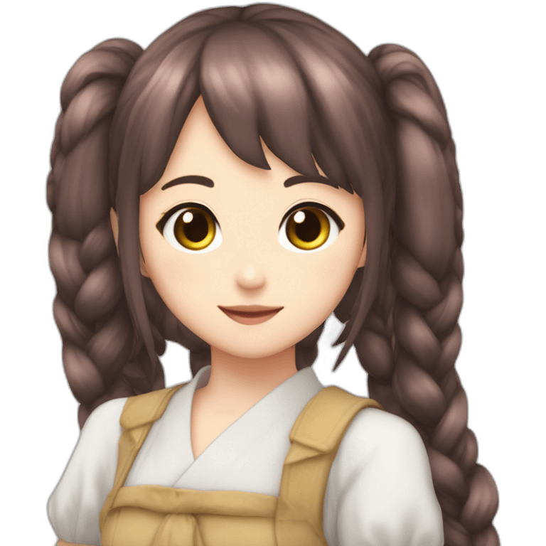 Yua mikami twin tails close up emoji