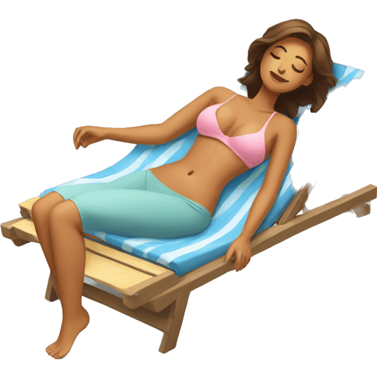 woman sunbathing emoji