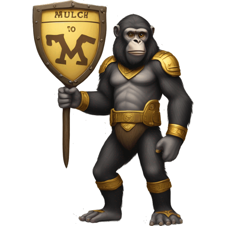 Ape with a name shield, on the name shield stand Andruch emoji